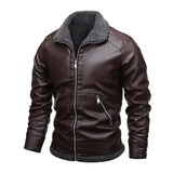 Veste en Cuir Élégante avec Doublure en Fleece