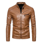 Veste en Cuir avec Finition en Fourrure