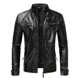 Veste en Cuir Masculine Élégante