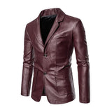 Veste en Cuir Casual pour les Affaires
