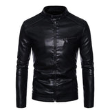 Veste en Cuir avec Finition en Fourrure