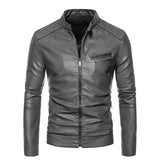 Veste en Cuir avec Finition en Fourrure