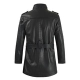 Veste de Moto en Cuir Longue et Élégante
