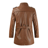 Veste de Moto en Cuir Longue et Élégante