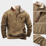 Thierry | Pull polaire marron col sherpa