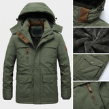 Yannick | Veste outdoor vert olive à capuche