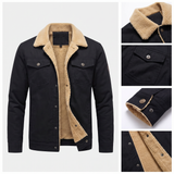 Léon | Veste trucker noire doublée sherpa