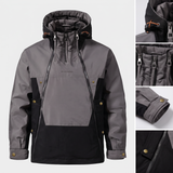 Damien | Anorak d'hiver gris à capuche