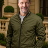 Robert | Blouson bombers noir à liserés