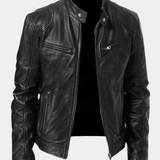Alexandre | Veste en cuir à col montant homme