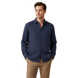 Chemise homme Kensington en lin léger à coupe décontractée