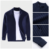 Jean-Pierre | Gilet zippé côtelé bleu marine
