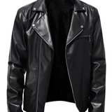 Veste en Cuir Casual pour Homme