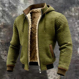 Lucas | Veste bomber gaufrée chaude à capuche