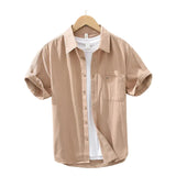 Chemise en coton à manches courtes