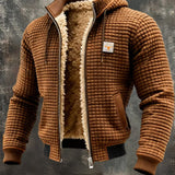 Henrik | Veste à capuche en maille gaufrée doublée
