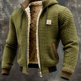 Henrik | Veste à capuche en maille gaufrée doublée